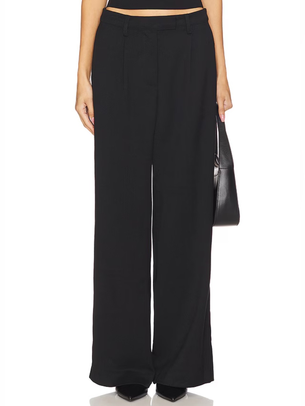 NWT WEWOREWHAT Relaxed Trouser in Black Size 6